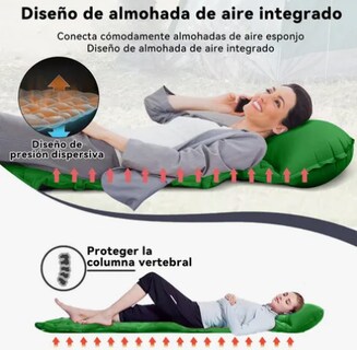 Foto 3 | Colchón Xtellar Inflable Alfombra De Camping Portátil Con Almohada