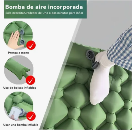 Foto 4 | Colchón Xtellar Inflable Alfombra De Camping Portátil Con Almohada