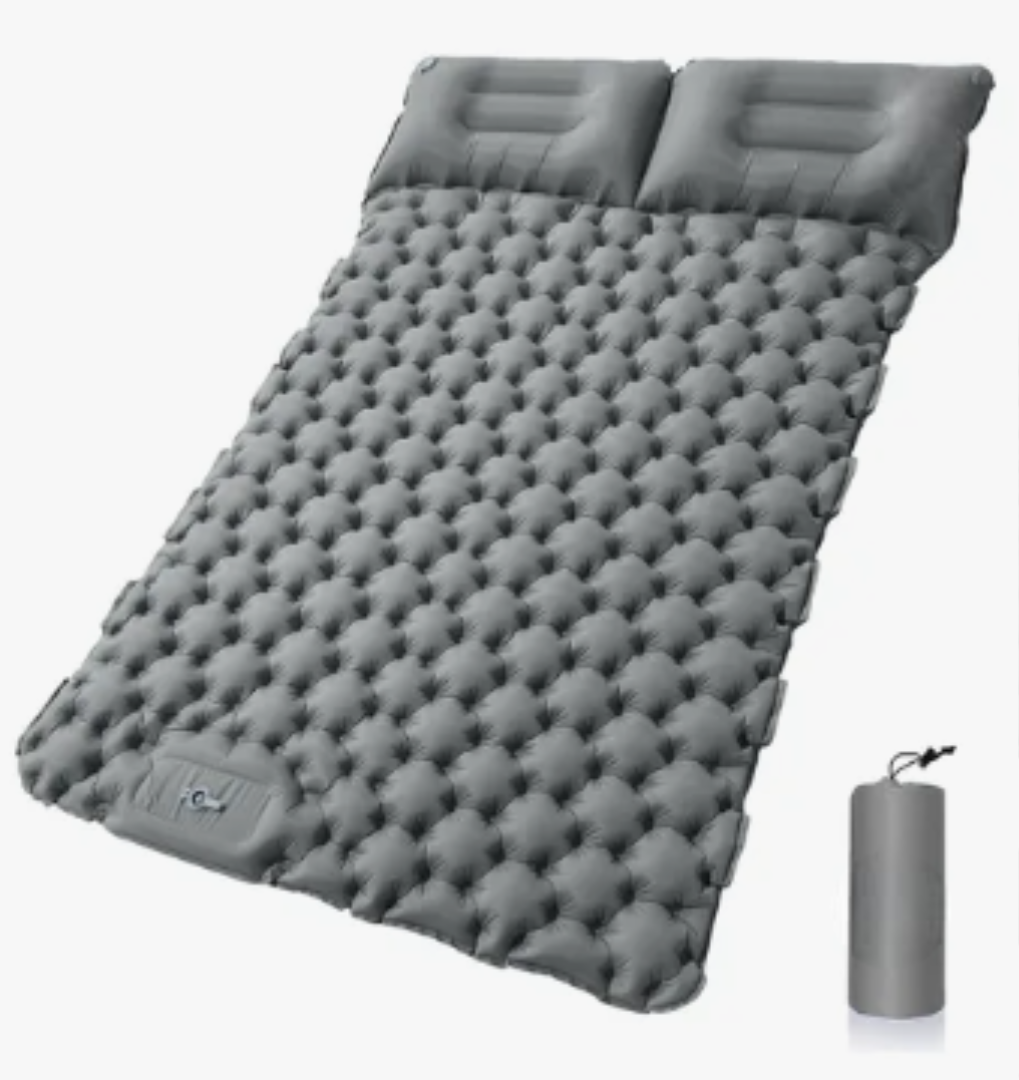 Foto 2 pulgar | Xtellar Colchoneta Inflable Doble Acampar Ultraligera Portáti Color Gris