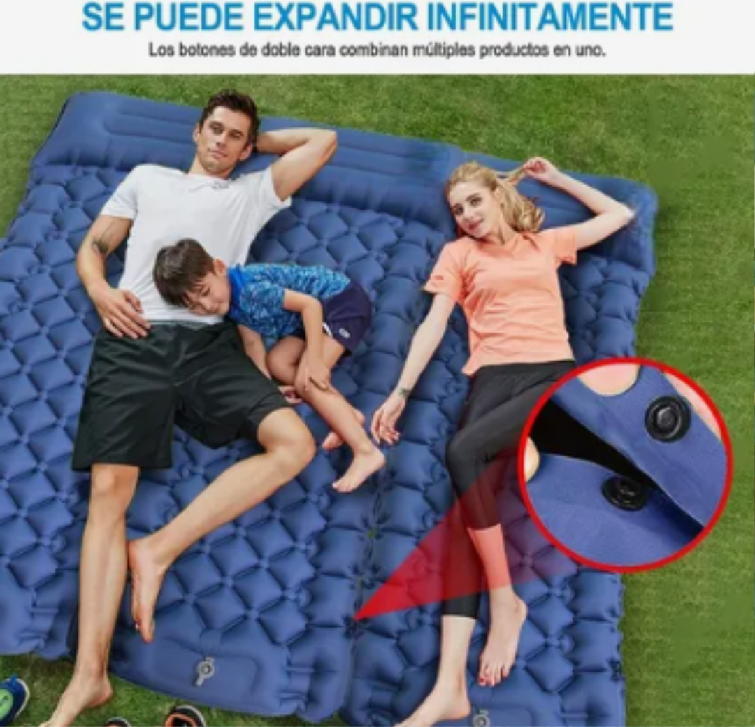 Foto 4 pulgar | Xtellar Colchoneta Acampar Ultraligera Portátil Con Almohada Color Azul