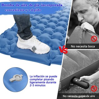 Foto 3 | Colchón Inflable De Dormir Doble Portátil Lab.g Gris