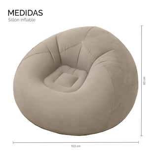 Foto 6 | Sillón Puff Inflable Lo Necesito Bomba De Pedal.