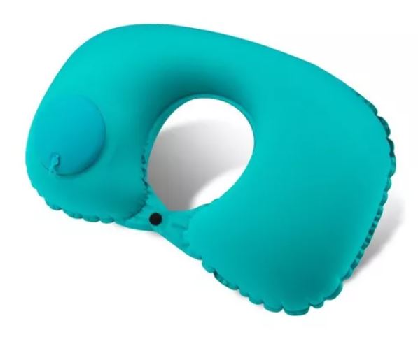 Foto 2 pulgar | Almohada Inflable de Viaje para Cuello Verde