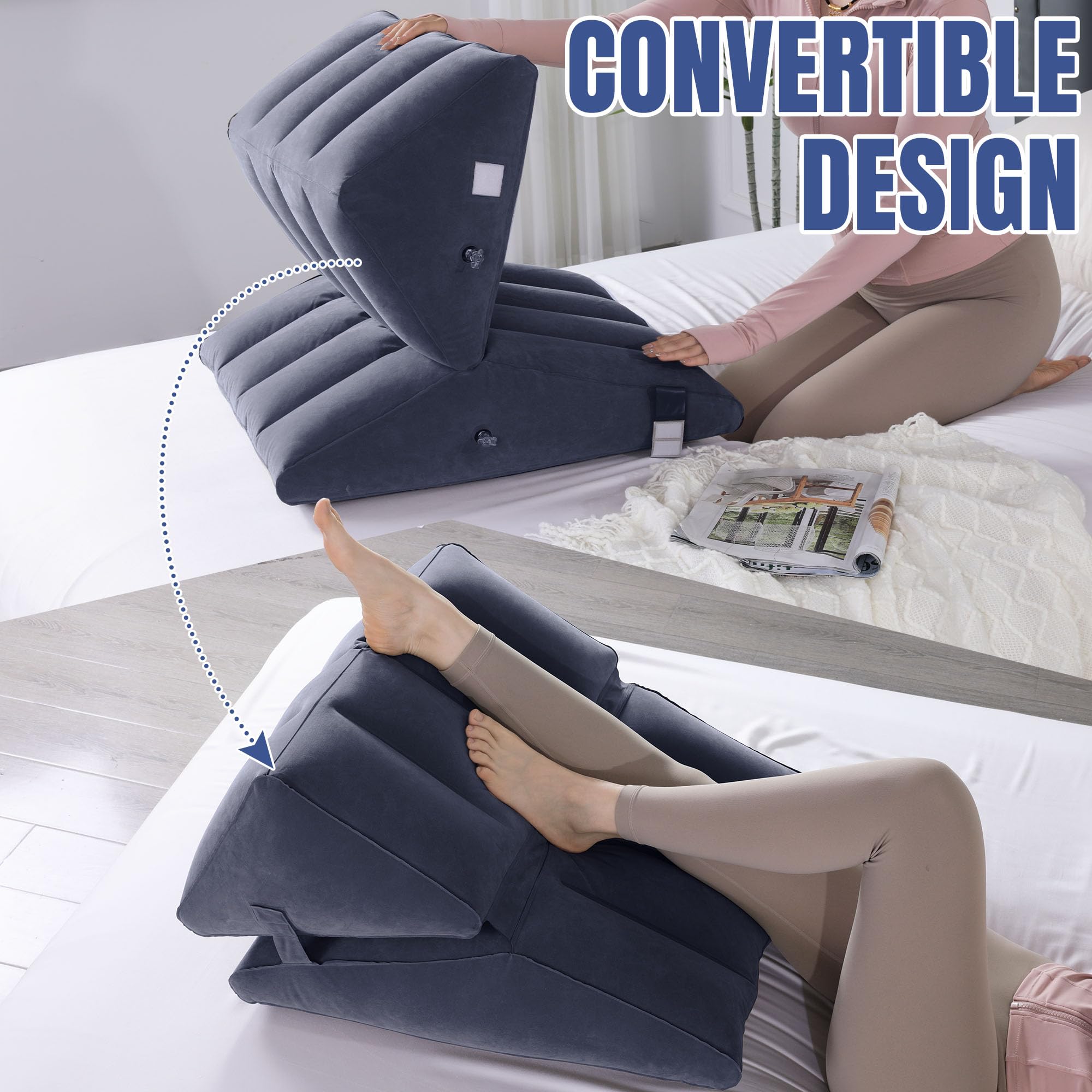 Foto 4 | Almohada Inflable en Forma de Cuña Azul - Venta Internacional