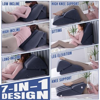 Foto 5 | Almohada Inflable en Forma de Cuña Azul - Venta Internacional
