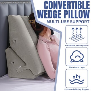 Foto 7 | Almohada Hinchable en Forma de Cuña Gris - Venta Internacional