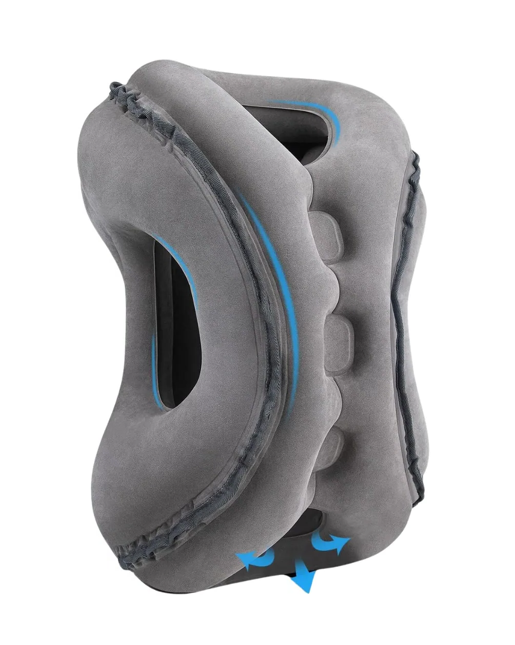 Foto 5 | Almohada De Viaje Cojín De Cuello Gris