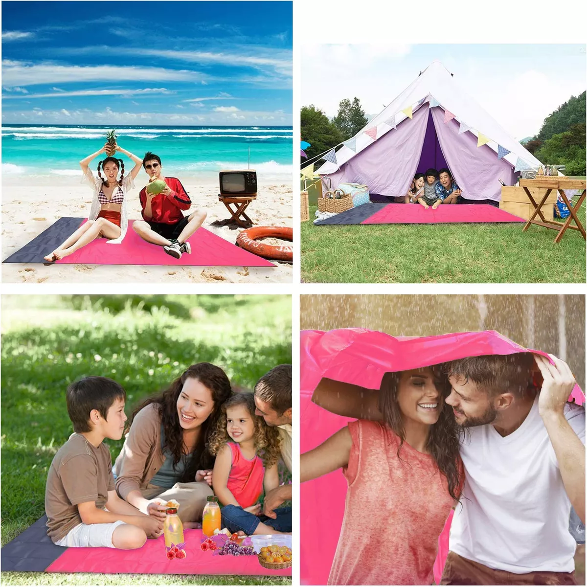 Foto 4 pulgar | Tapete De Picnic Impermeable Acampar Playa Manta Eo Safe Imports Esi-15247 Multicolor