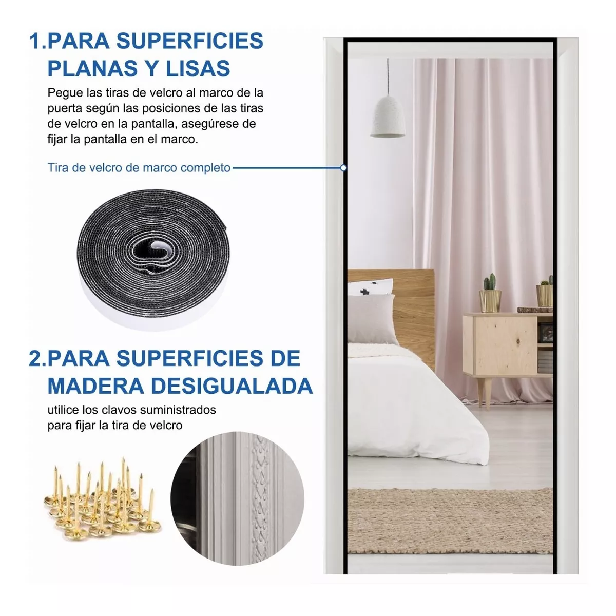 Foto 4 pulgar | Cortina Magnética de Malla Mosquitero para Puerta Eo Safe Imports Esi-8520 color Negro