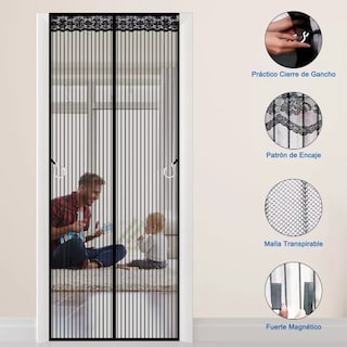Foto 2 | Cortina Magnética De Malla Mosquitero Para Puerta Eo Safe Imports Esi-8520-1 Negro