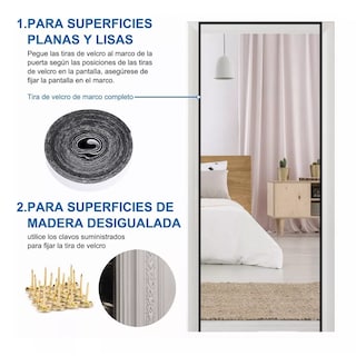 Foto 3 | Cortina Magnética De Malla Mosquitero Para Puerta Eo Safe Imports Esi-8520-1 Negro