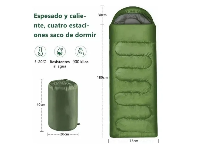Foto 6 pulgar | Saco Xtellar De Dormir De Camping Ligero Para Interior Y Exterior
