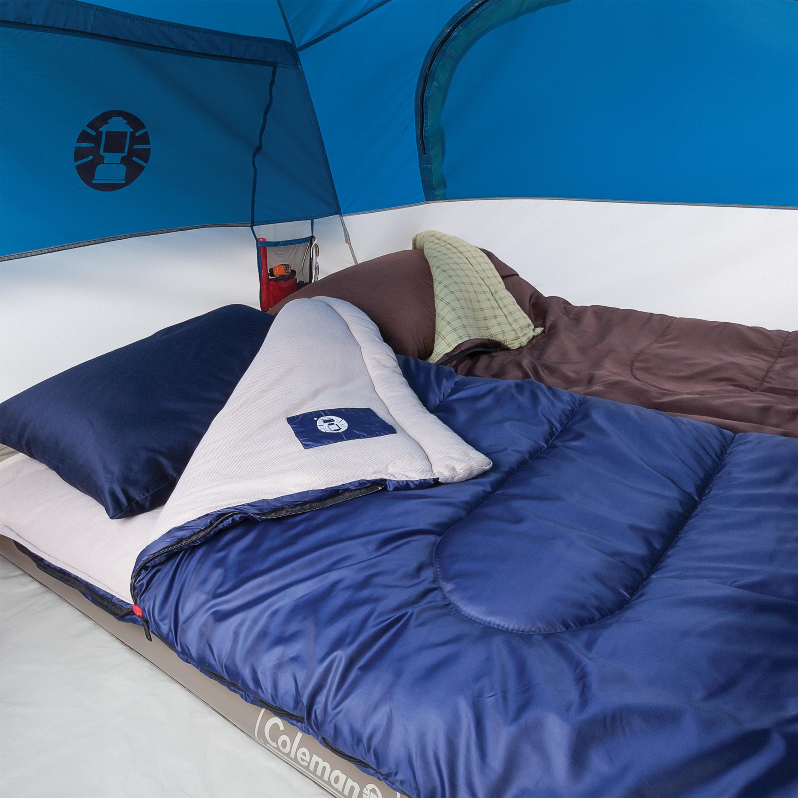 Foto 5 pulgar | Saco De Dormir Coleman Brazos 30°f Azul Para Campistas De Hasta 180 Cm - Venta Internacional.