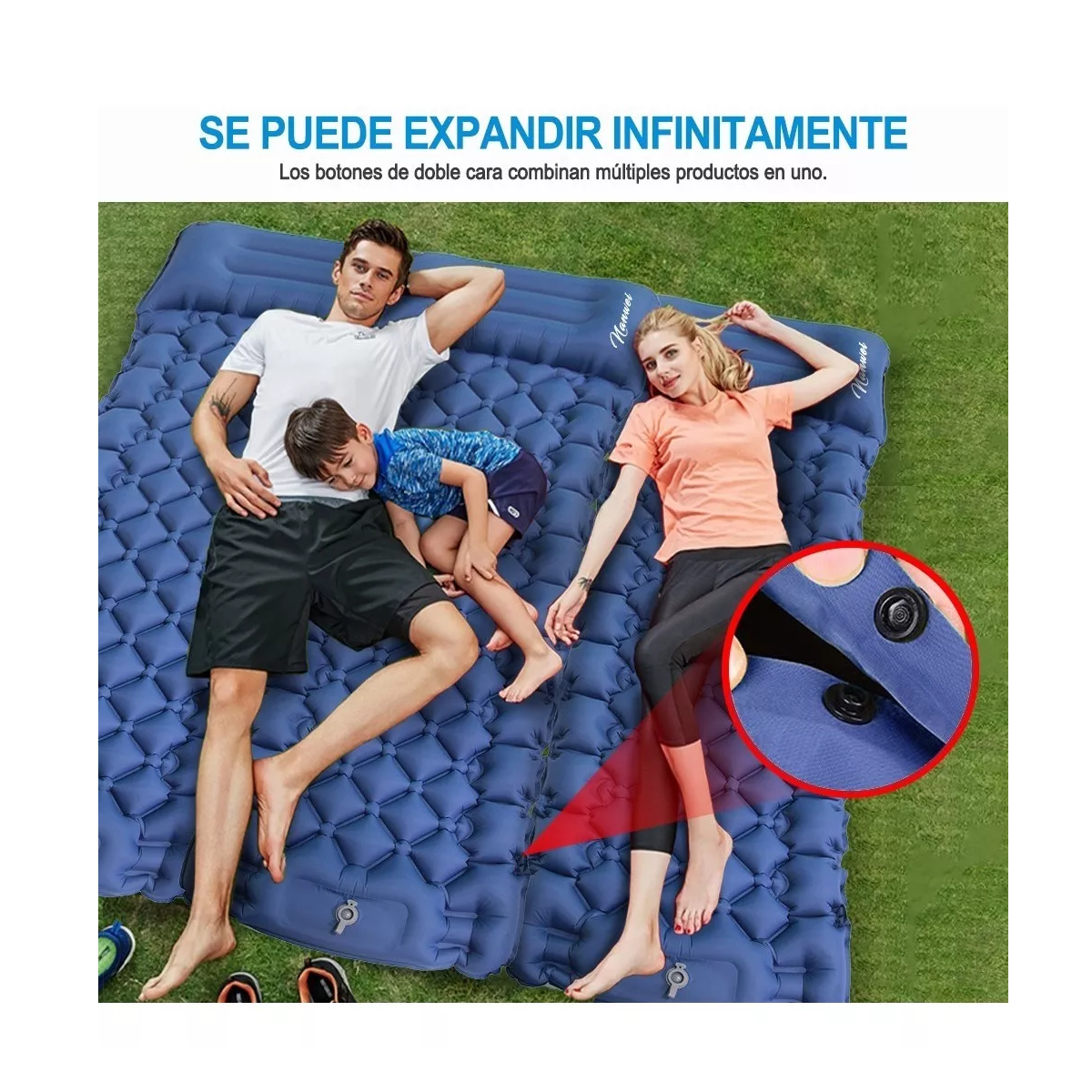 Foto 4 pulgar | Colchoneta para Acampar Ultraligera con Almohada Eo Safe Imports Esi-6837 color Azul