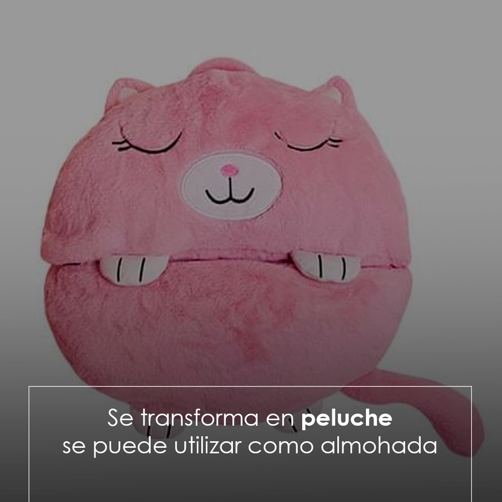 Foto 5 pulgar | Saco para Dormir con Almohada Ilios Innnova Gato Rosa para Niños