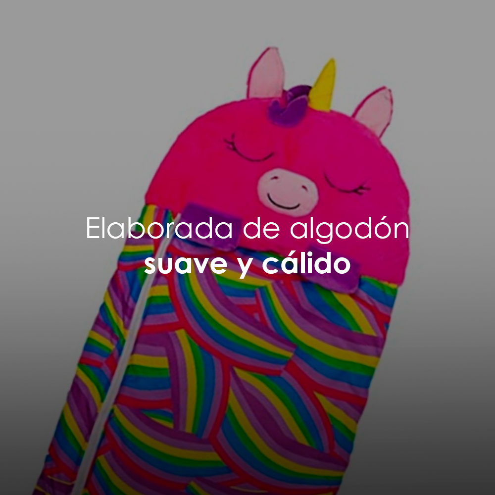 Foto 2 | Saco para Dormir con Almohada Ilios Innnova Unicornio Plegable Rosa para Niños