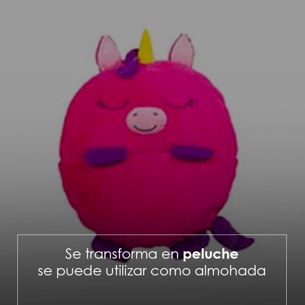 Foto 4 pulgar | Saco para Dormir con Almohada Ilios Innnova Unicornio Plegable Rosa para Niños