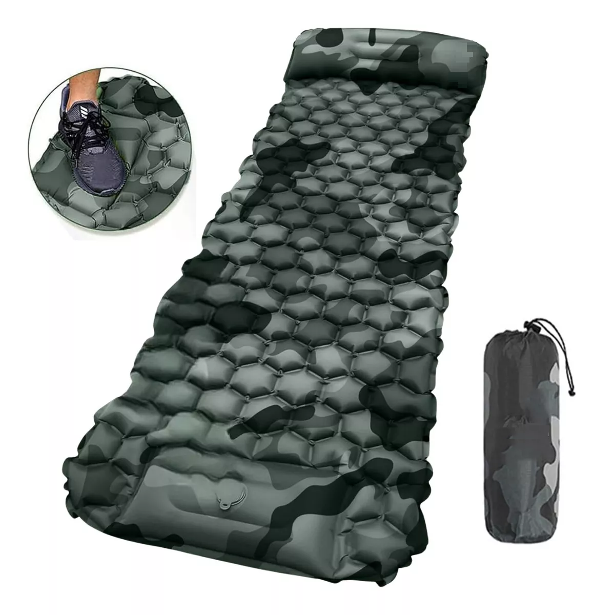 Foto 3 pulgar | Colchoneta Inflable Individual Camping Camuflaje  Eo Safe Imports Esi-11609 Multicolor