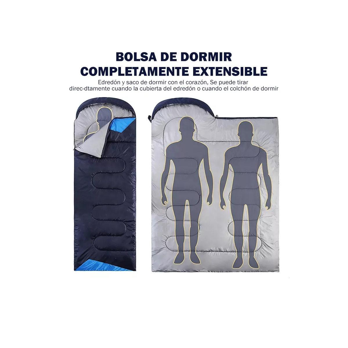 Foto 2 | Saco De Dormir Portátil Para Cámping Interior Y Exterio Eo Safe Imports Esi-13902 Azul