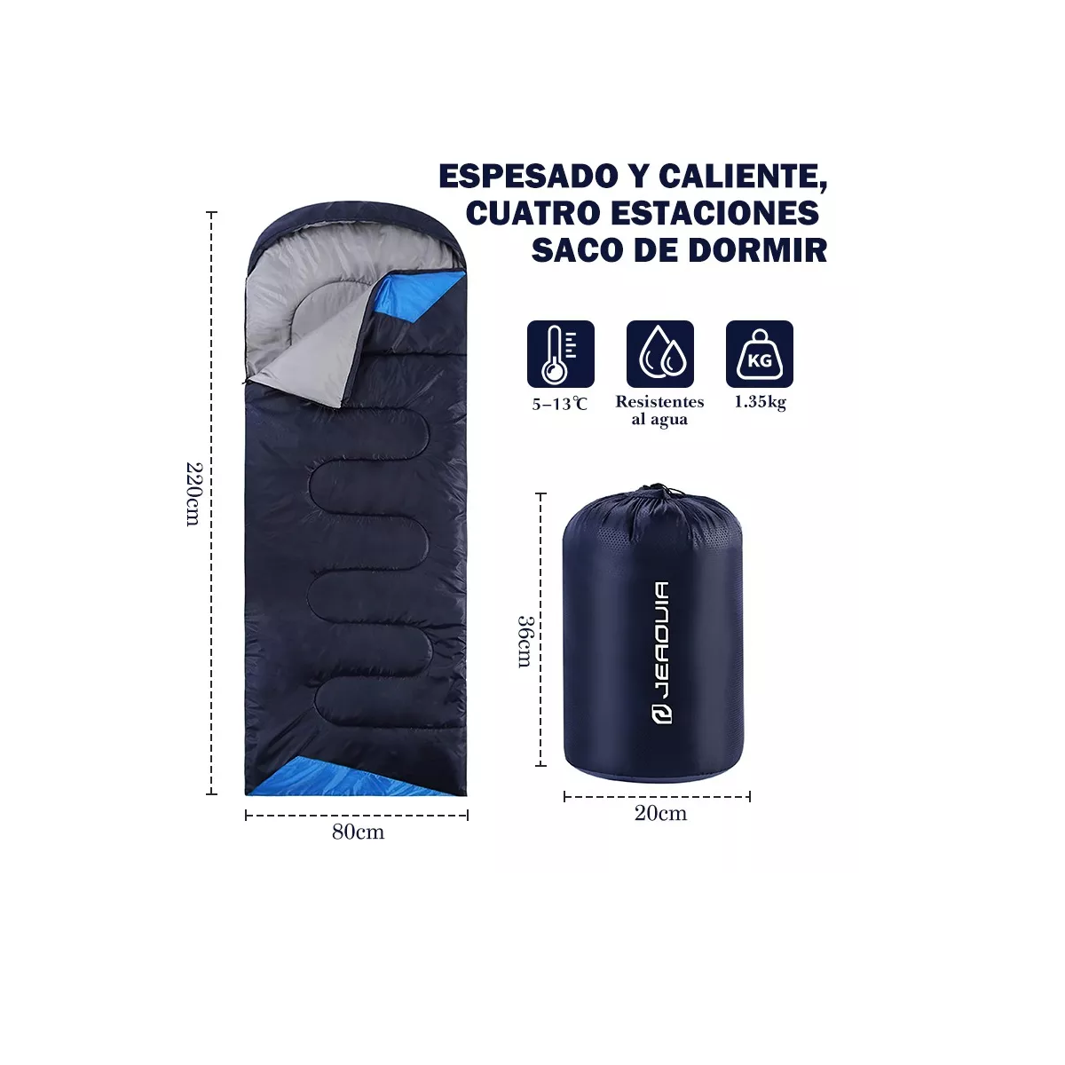 Foto 4 pulgar | Saco De Dormir Portátil Para Cámping Interior Y Exterio Eo Safe Imports Esi-13902 Azul