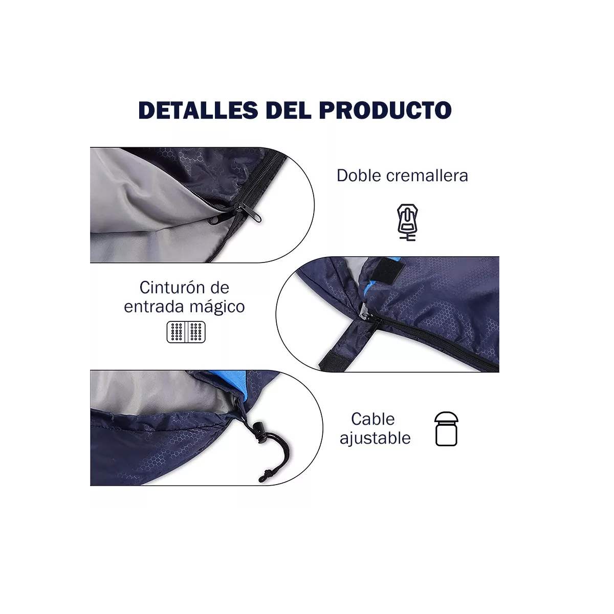 Foto 4 | Saco De Dormir Portátil Para Cámping Interior Y Exterio Eo Safe Imports Esi-13902 Azul