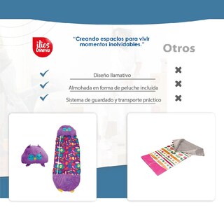 Foto 7 | Bolsa De Dormir Buho Ilios Innova Sbn-buho Color Morado 2 En 1