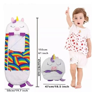 Foto 3 | Saco De Dormir Y Almohada Para Niños 2 En 1 Diseño Adorable Blanco