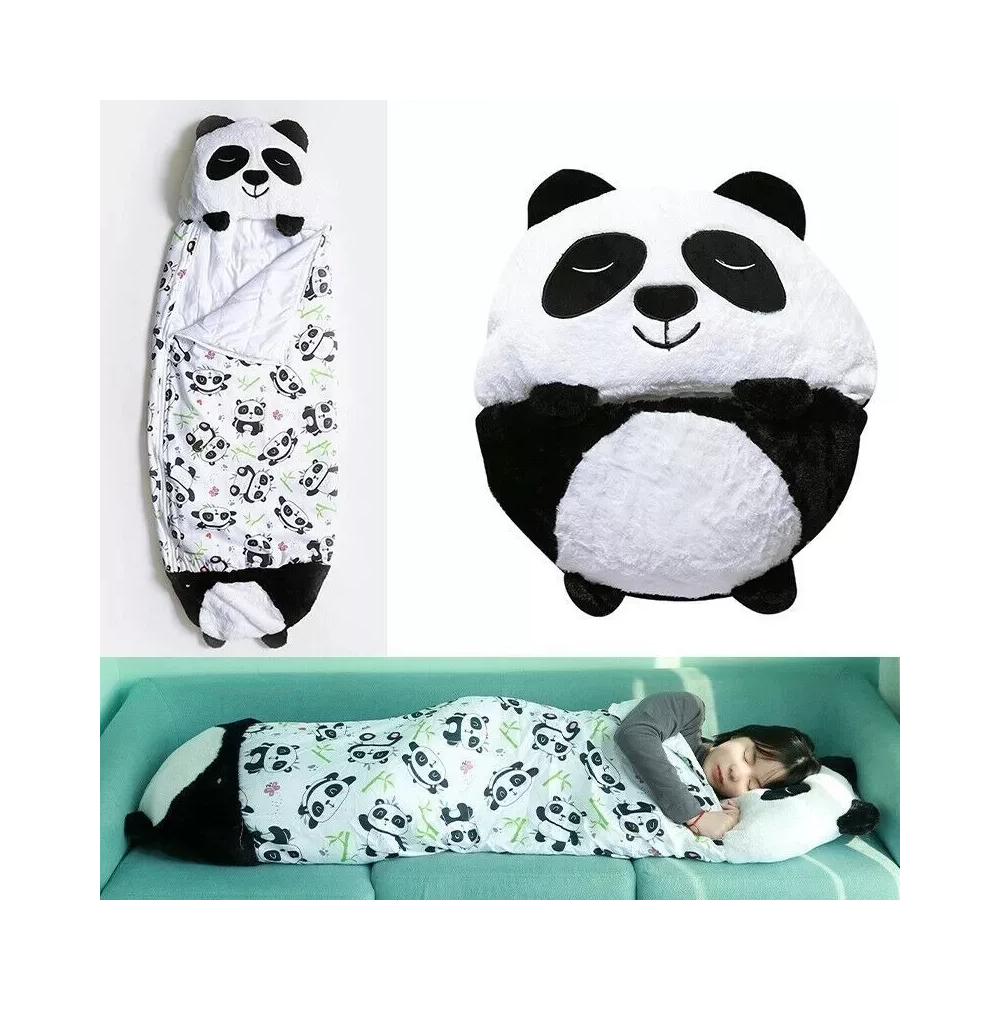 Foto 3 pulgar | Saco De Dormir Con Almohada Para Niños 2 En 1 Oso Blanco Negro