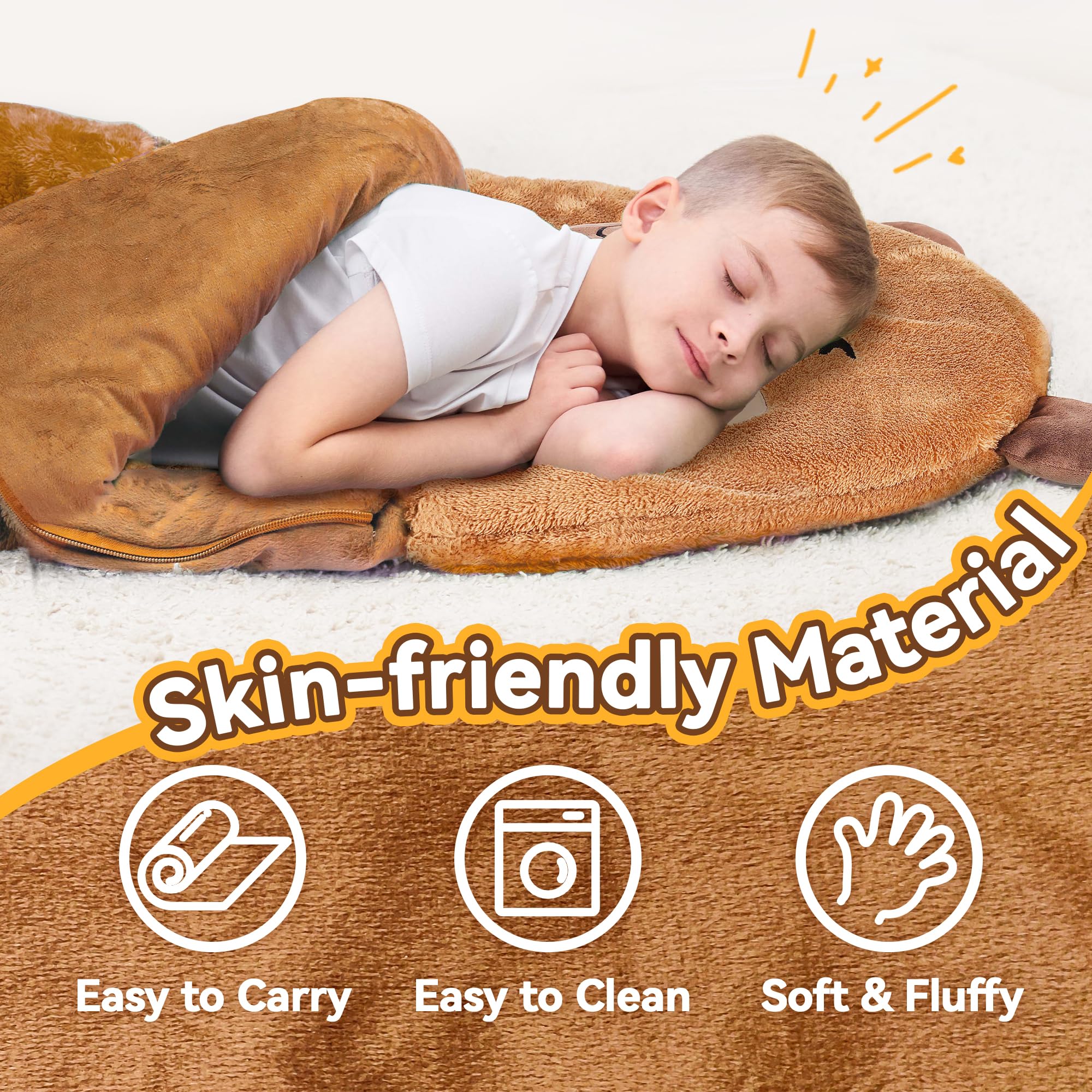 Foto 3 pulgar | Saco De Dormir Iplay Ilearn Plush Capybara Para Niños De 1 A 8 Años - Venta Internacional.