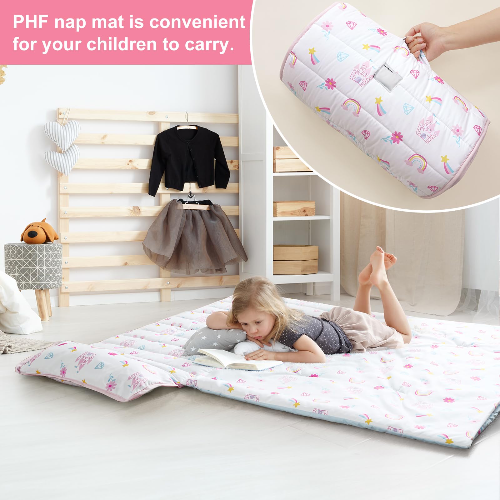 Foto 5 pulgar | Alfombrilla De Siesta Para Niños Pequeños Phf Castle Con Almohada Extraíble Para Niñas De 3 A 6 Años - Venta Int