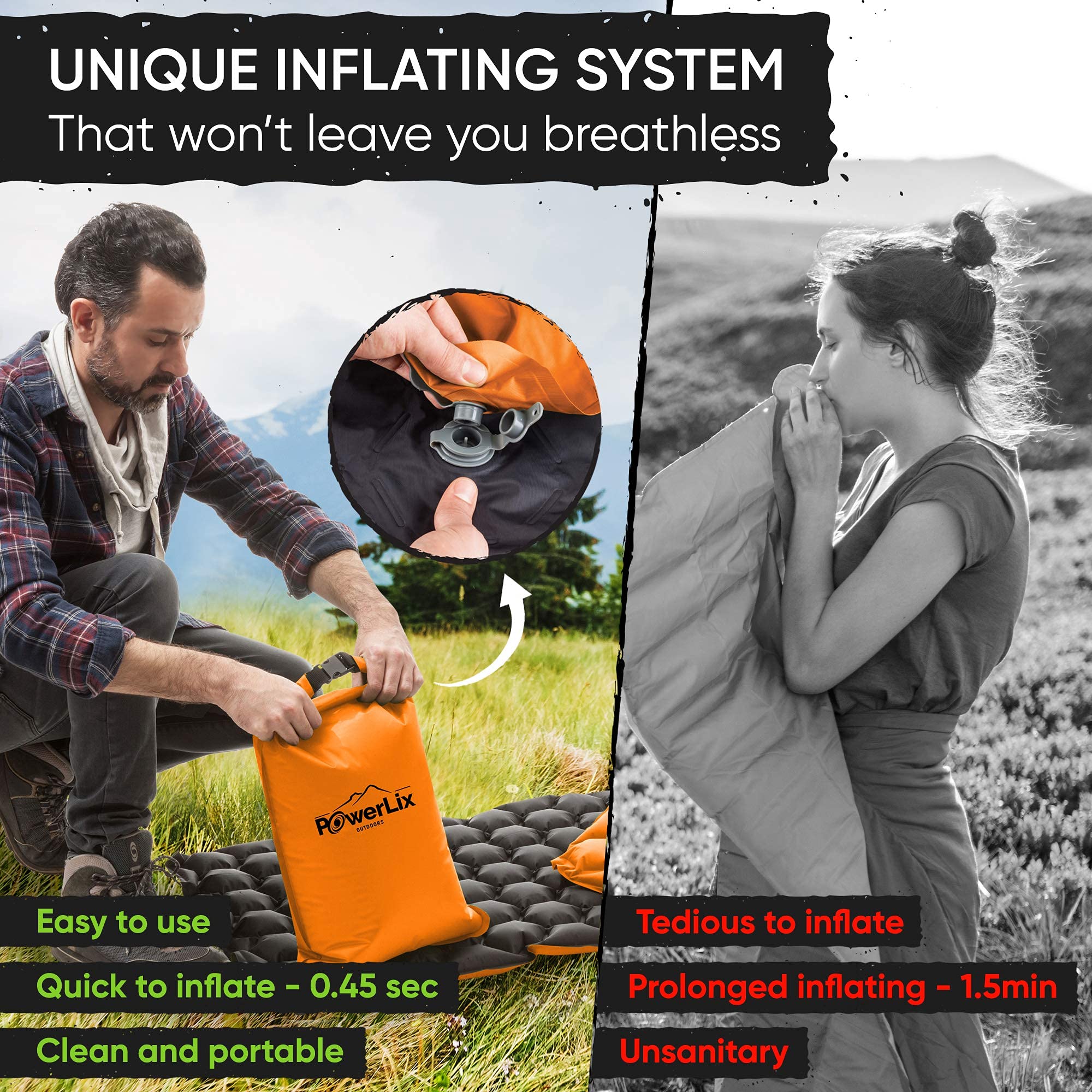 Foto 5 | Colchoneta Hinchable Ultraligera Powerlix Para Acampar - Venta Internacional.
