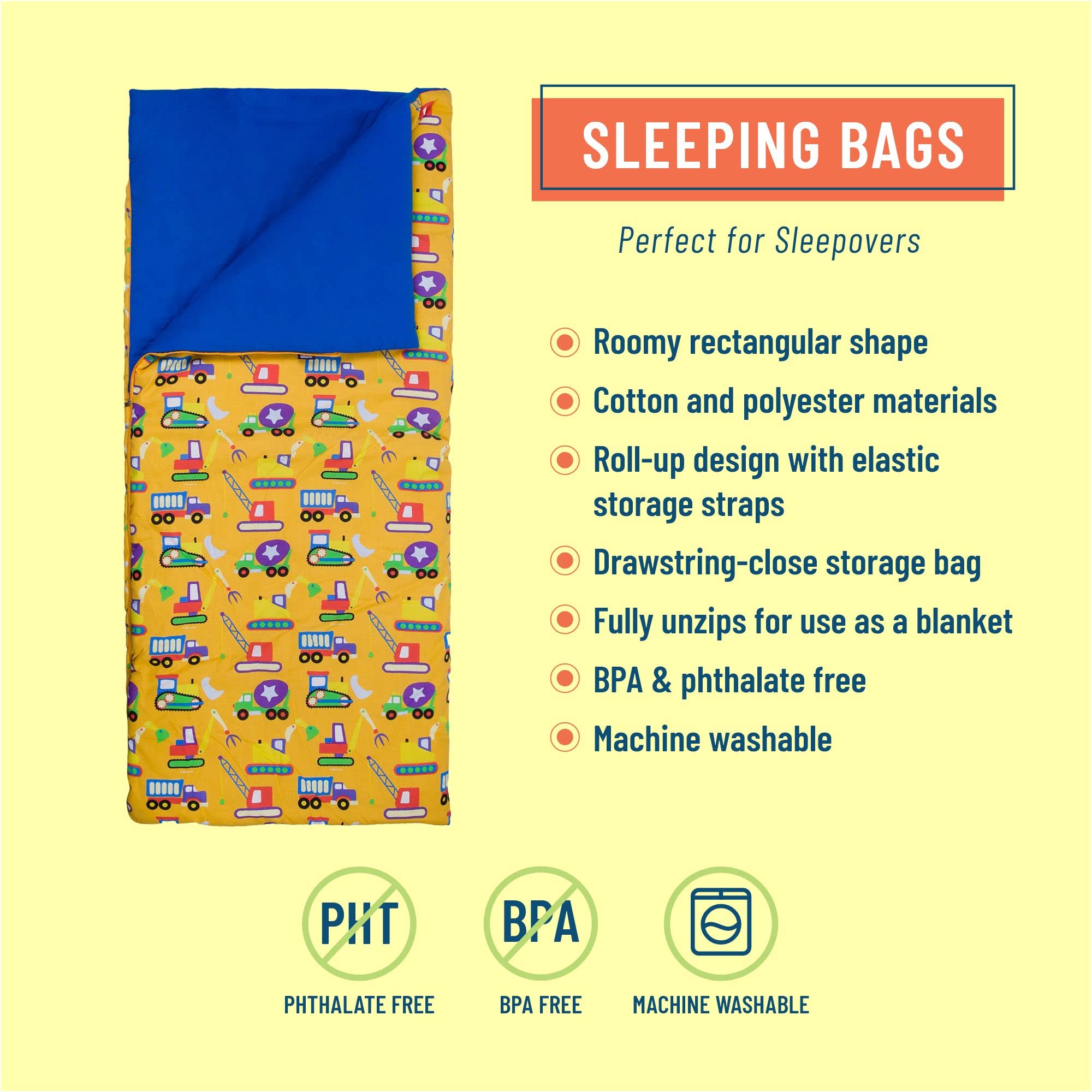Foto 4 pulgar | Saco De Dormir Wildkin Kids, Mezcla De Algodón, Para Niños Y Niñas - Venta Internacional.