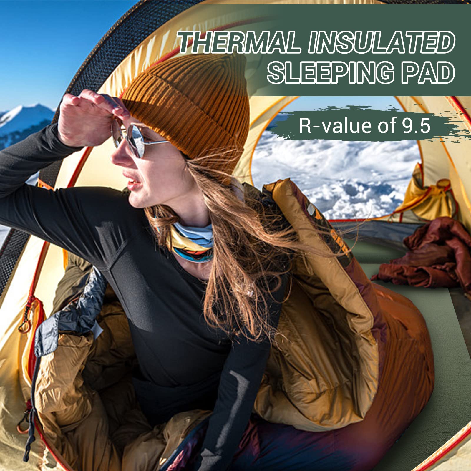 Foto 8 pulgar | Almohadilla Para Dormir Elegear, Autoinflable, De Espuma Viscoelástica De 3,1 Cm Con Almohada - Venta Internacional.