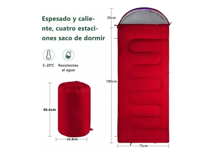 Foto 2 | Xtellar Bolsa De Dormir De Lujo Para Campismo Y Aventuras Al Aire Libre, Juego De 4 Piezas
