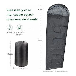 Foto 2 | Bolsa De Dormir Exterior Camping Eo Safe Imports Esi-20152 Gris