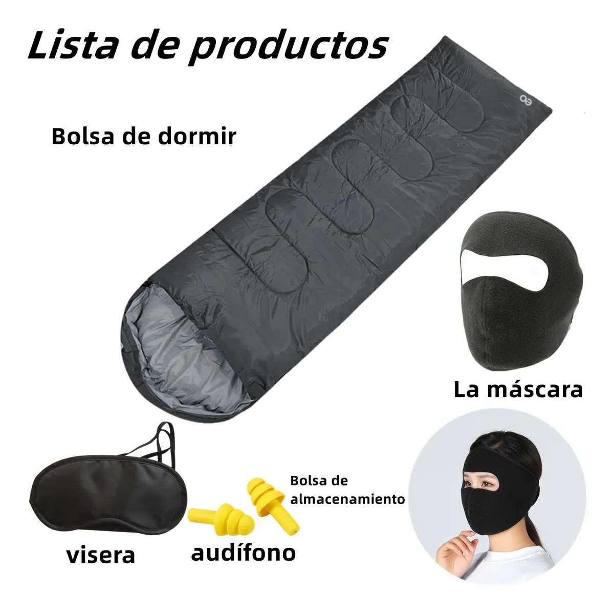 Foto 4 pulgar | Bolsa De Dormir Exterior Camping Eo Safe Imports Esi-20152 Gris