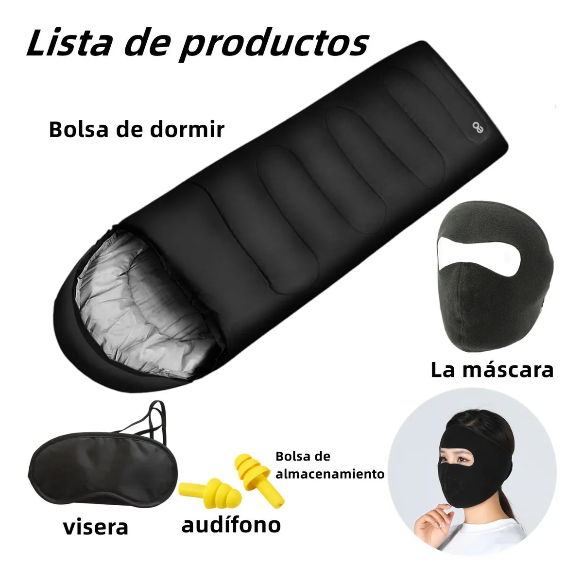 Foto 4 pulgar | Bolsa De Dormir Exterior Camping Eo Safe Imports Esi-20153 Negro