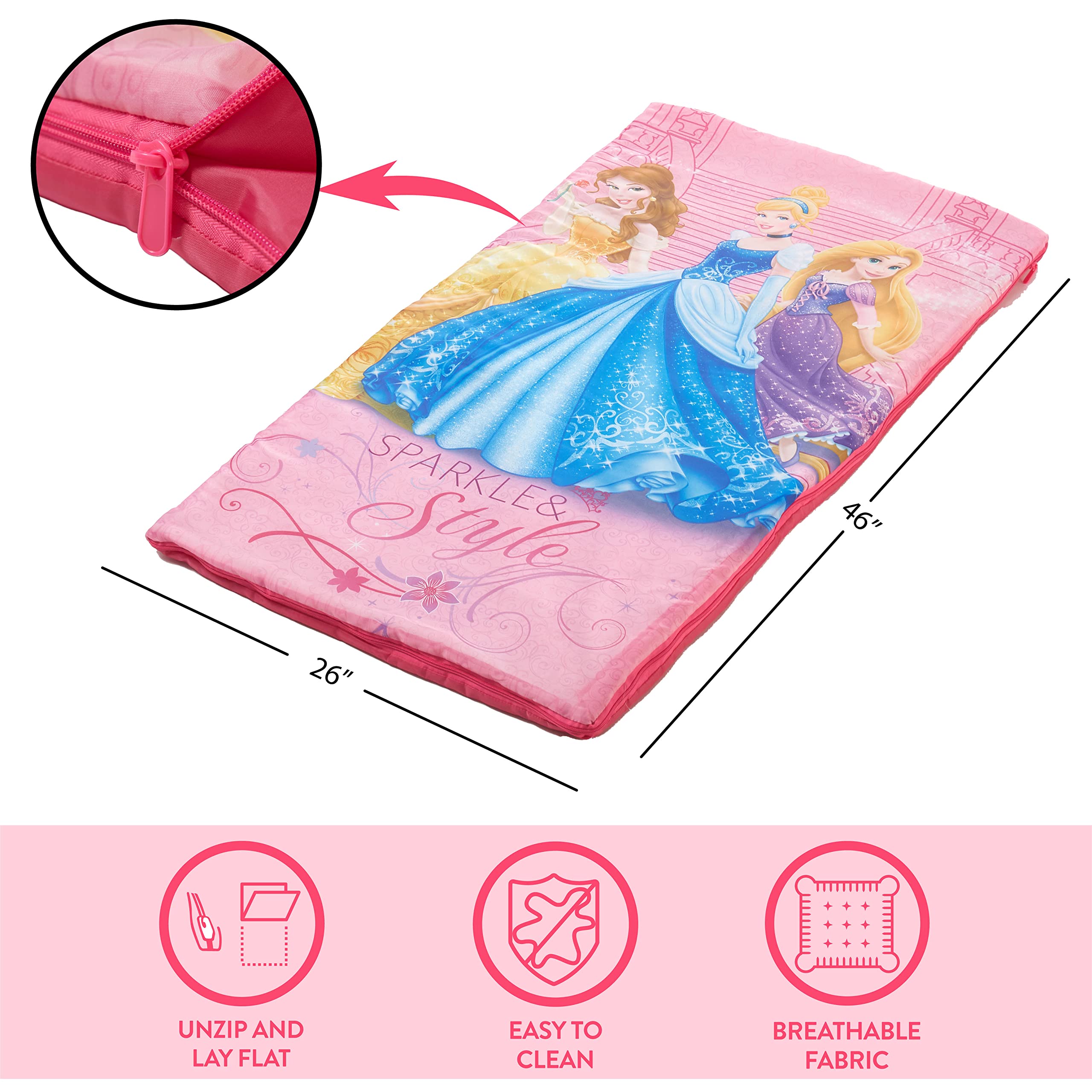Foto 4 pulgar | Set De Sacos De Dormir Disney Princess Multicolor - Venta Internacional.