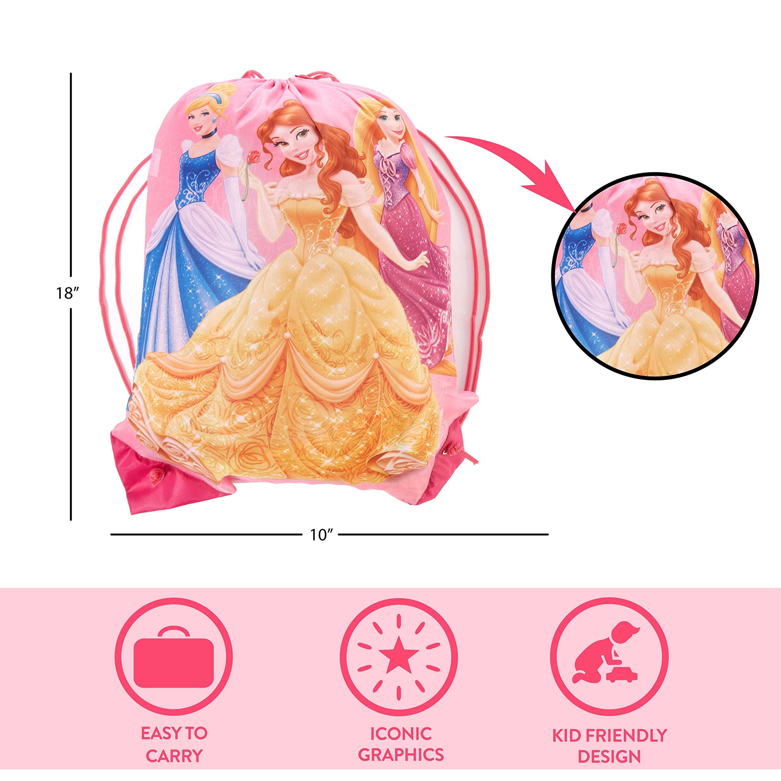 Foto 5 pulgar | Set De Sacos De Dormir Disney Princess Multicolor - Venta Internacional.