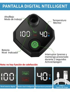 Foto 3 | Ducha Portátil Xtellar Para Acampar, Recargable 6000mah, Con Pantalla Led Y 4 Modos De Pulverización, Impermeable Ipx7