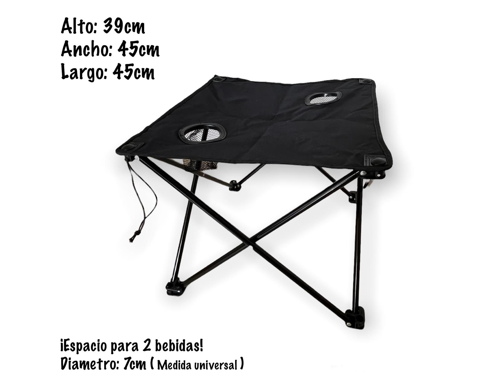Foto 3 pulgar | Mesa Plegable Portátil Negro