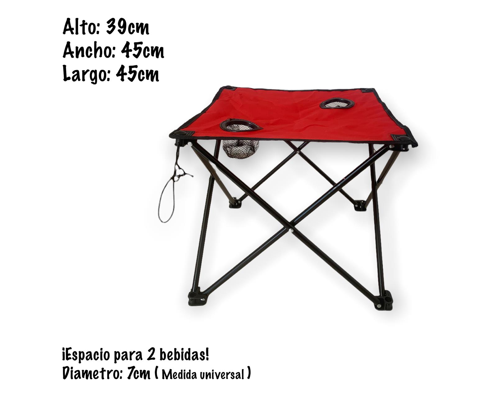 Foto 3 pulgar | Mesa Plegable Portátil para Playa y Camping  Rojo