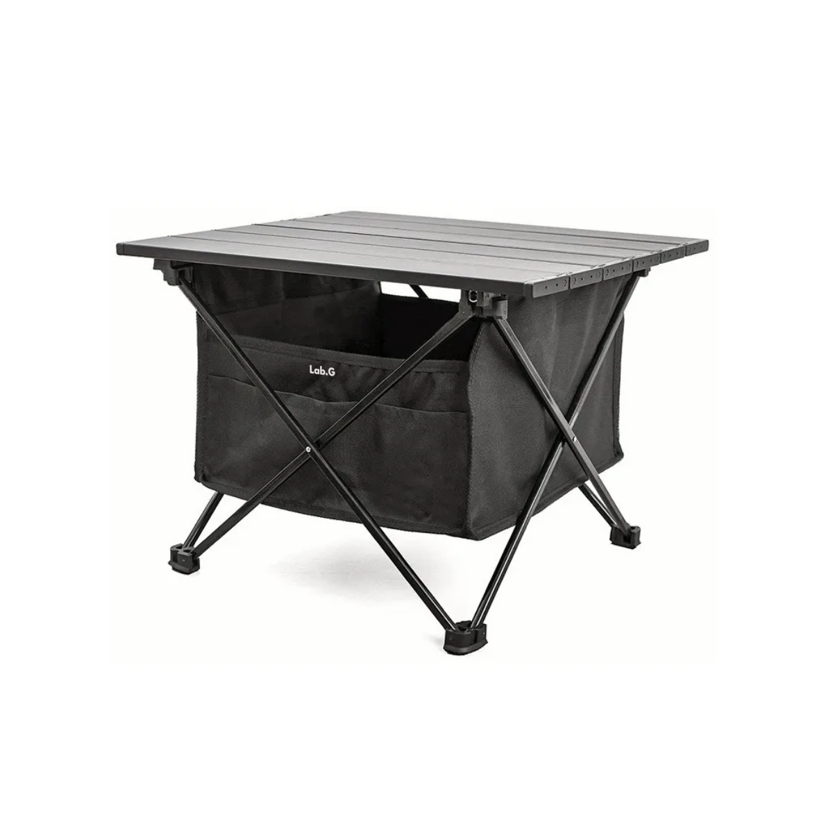 Mesa De Camping Plegable Portátil Con Bolsa Almacenamiento Lab.g Negro