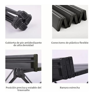 Foto 5 | Mesa De Camping Plegable Portátil Con Bolsa Almacenamiento Lab.g Negro