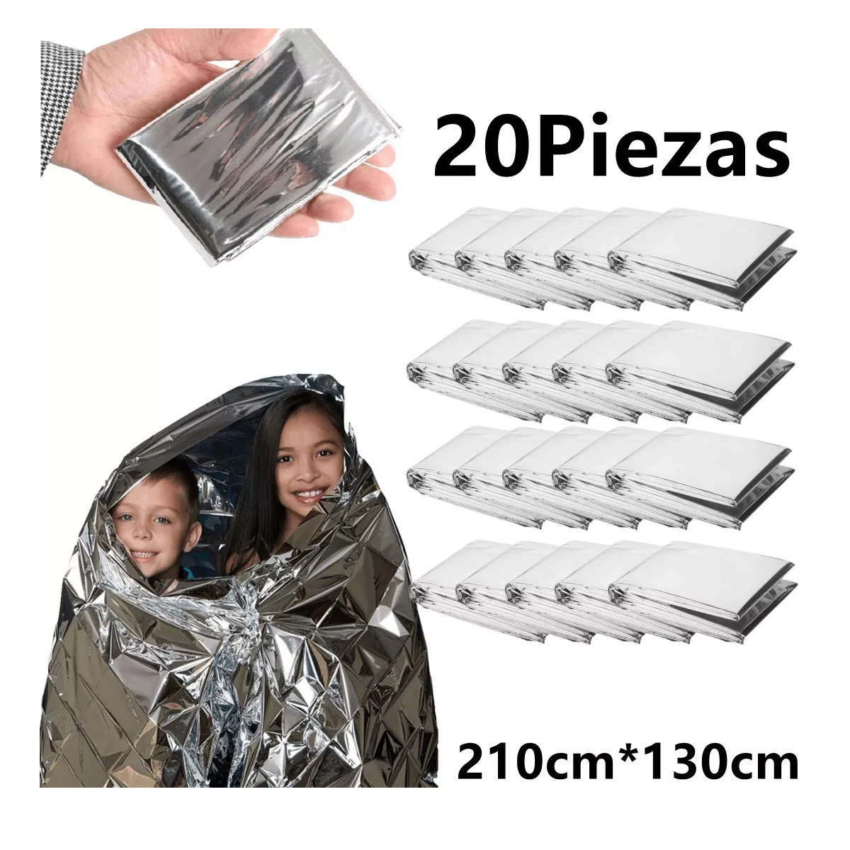 Foto 6 pulgar | Manta Aislante Térmicas Eo Safe Imports Esi-6821 color Plata 20 Piezas