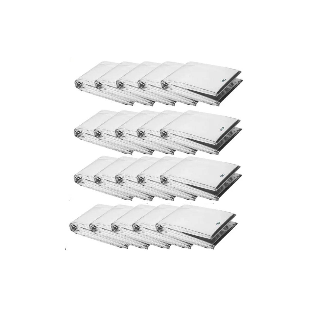 Set Manta Aislante/térmicas 20 Pzas Eo Safe Imports Esi-6821-1 Plata