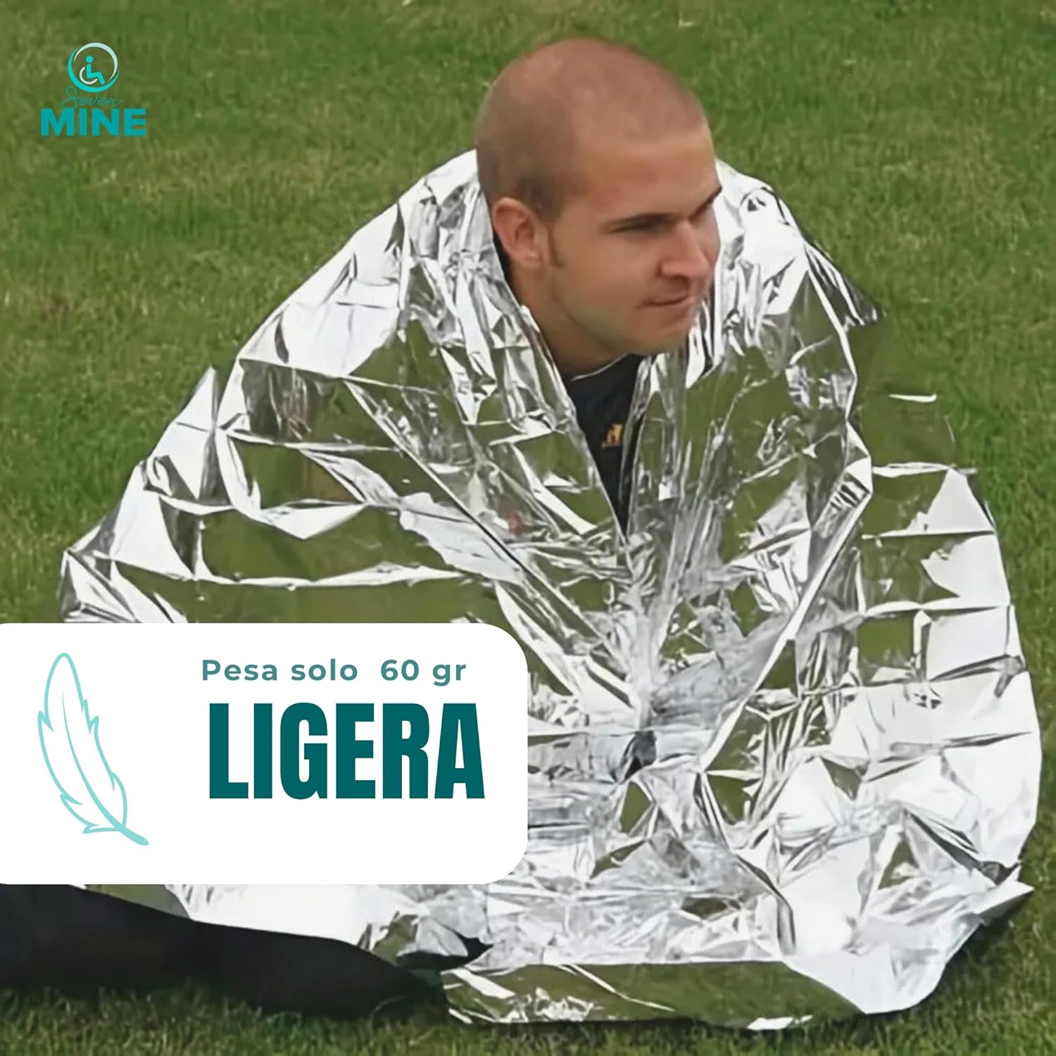 Foto 6 | 3 Mantas Termicas De Supervivencia De Emergencia De 12 Micras | Aluminizada
