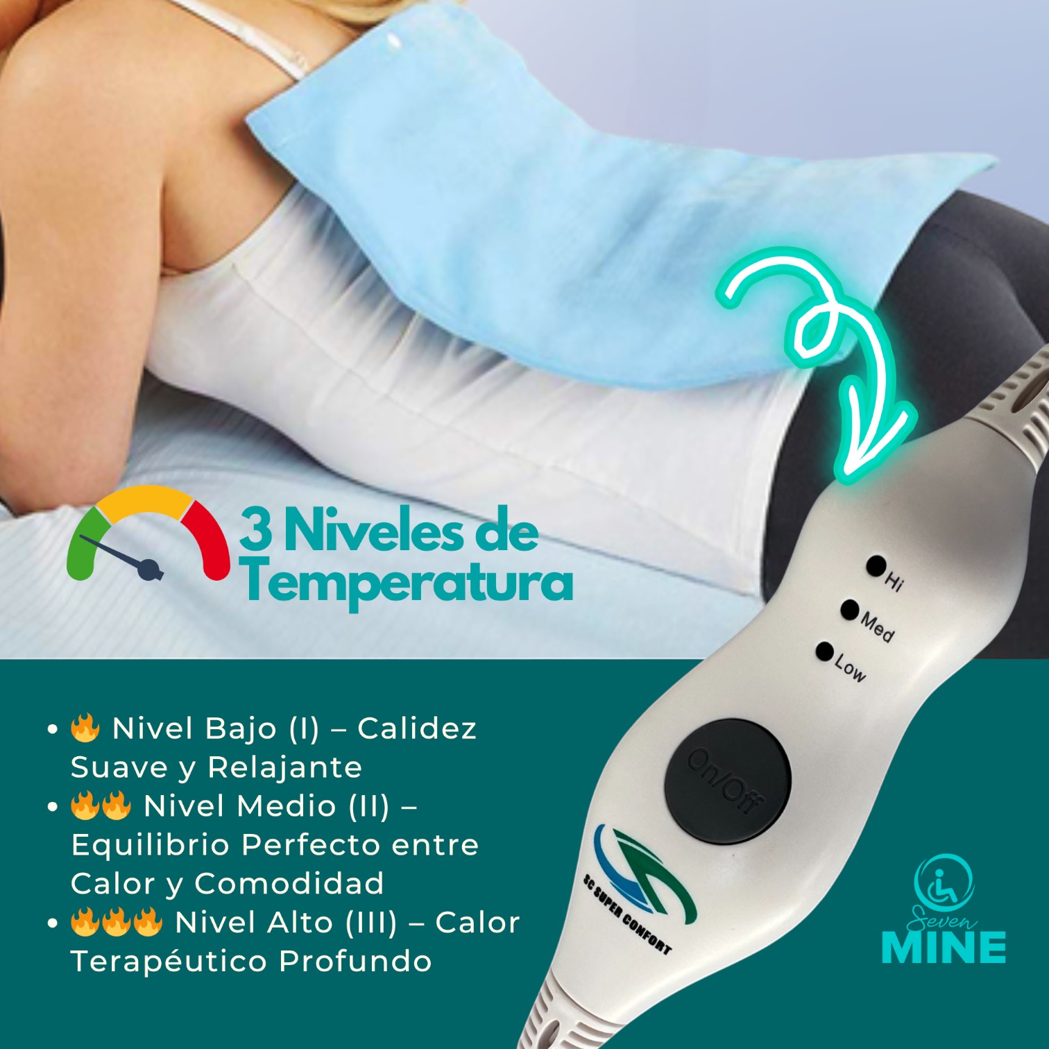 Foto 4 pulgar | Manta Térmica Eléctrica SC Super Confort 3 Niveles de Temperatura 61 x 31 cm