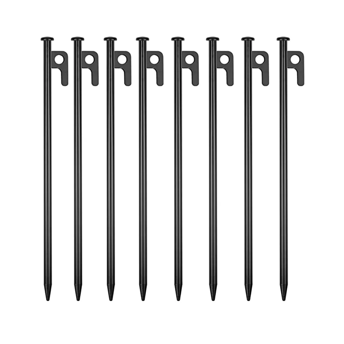 Foto 2 pulgar | Estacas De Acero Resistentes De 30cm Para Tienda, 8 Pieza Eo Safe Imports Esi-13861 Negro