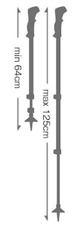 Foto 3 | Bastones De Senderismo Leki Lhasa De Aluminio Ajustables De 90 A 125 Cm - Venta Internacional.